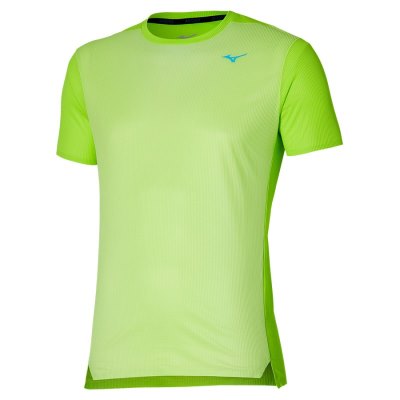Camisa Mizuno AERO Tee Hombre Verdes Claro - Chile M124DFJLRP